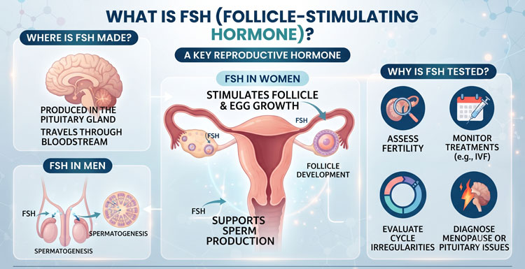 Image showing fsh on both male and female gonads
